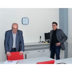 Dyrektor APO, prof. dr hab. Norbert Kasparek i Robert Klimek