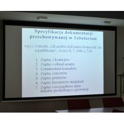 Prezentacja multimedialna w trakcie wykładu prof. Mirona Wolnego