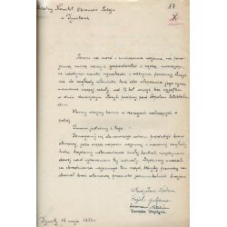 Tekst rezolucji uczniów Szkoły Podstawowej w Dywitach w sprawie obrony pokoju z 1950 roku. APO sygn. 624/12