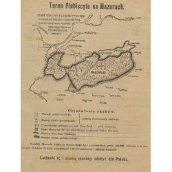 Mapa terenu plebiscytów: na Warmii i Mazurach oraz na Powiślu APO sygn. 388/61