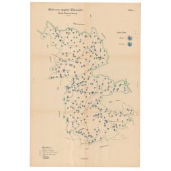 Mapa przedstawiająca wyniki głosowania plebiscytowego z podziałem na poszczególne powiaty – powiat reszelski i powiat mrągowski APO sygn. 1457/1094