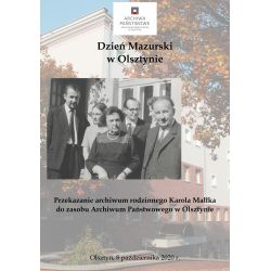 Plakat promujący uroczystość przekazania archiwum rodzinnego Karola Małłka
