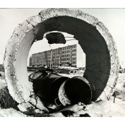 Osiedle „Nagórki” w budowie, lata 80. XX wieku (APO, sygn. 1141/4464)