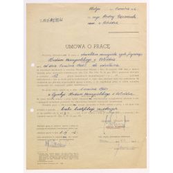 Umowa o pracę A. Gąsiorowskiego w charakterze nauczyciela wychowania fizycznego w Studium Nauczycielskim w Ostródzie, Olsztyn, 1 września 1966 r.