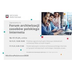 Plakat „Forum archiwizacji zasobów polskiego Internetu”