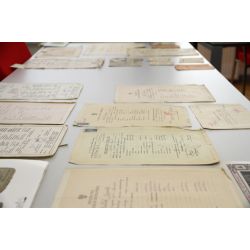 Oryginalne materiały archiwalne zaprezentowane w trakcie warsztatów genealogicznych