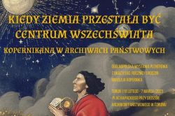 Grafika promująca wystawę plenerową o Koperniku