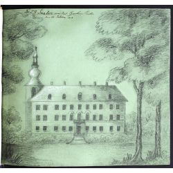 Pałac w Zaborze (Saabor), widok od strony ogrodu, 28 października 1818