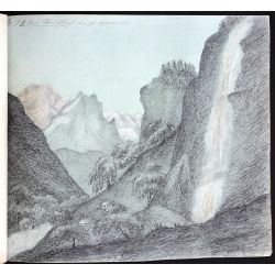 Staubbach, wodospad w pobliżu Lauterbrunnen, Szwajcaria, 9 sierpnia 1818
