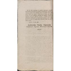 Obwieszczenie z 6 maja 1831 r. o zamknięciu granicy z Polską i Rosją (APO, sygn. 259/78, Akta miasta Olsztyn, s. 94-97)