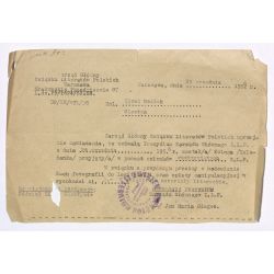 Zawiadomienie o przyjęciu Karola Małłka w poczet członków Związku Literatów Polskich (1956)