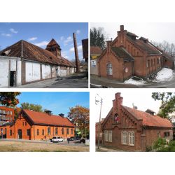 Przykłady zachowanych, historycznych budynków rzeźni z terenu województwa warmińsko-mazurskiego (od lewej): Szczytno, Jeziorany, Olsztyn, Reszel (fot. Adam Płoski)