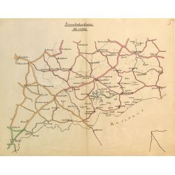 Fot. 1. Plan linii kolejowych południowo-zachodniej części Prus Wschodnich z ok. 1910 r., sygn. 42/20/4689, s. 5.