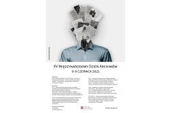 Plakat promujący Międzynarodowe Dni Archiwów zaprojektowany przez Katarzynę Bielikowicz z AP Olsztyn