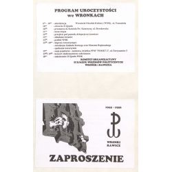 Zaproszenie na II Zjazd Więźniów Politycznych Wronek i Rawicza, 1995 r.