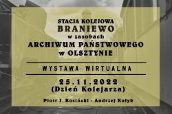 Plakat promujący wystawę przygotowaną z okazji Dnia Kolejarza