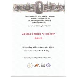 Plakat wystawy Gołdap i ludzie w czasach Kanta