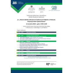 Program konferencji z okazji jubileuszu ZUS