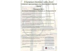 Program IV Sympozjum Naukowego