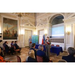 Konferencja prasowa poświęcona termomodernizacji. Fot. Danuta Matloch/MKiDN