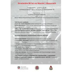 Plakat promujący obchody 80-lecia straży pożarnej
