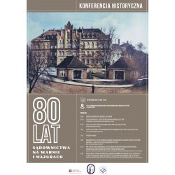 Plakat sympozjum o powojennej historii sądownictwa 