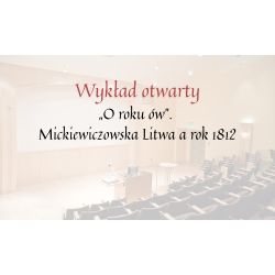 Plakat z informacją o wykładzie