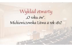 Plakat z informacją o wykładzie