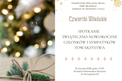 Plakta promujący spotkanie noworoczne 